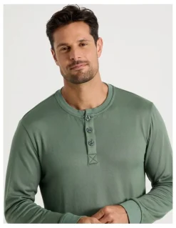 Soho Henley Check Cosy Knit Pyjama Set in Assorted