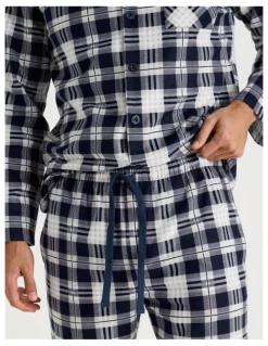 Soho Long Sleeve Flannelette Pyjama Set in Classic Check