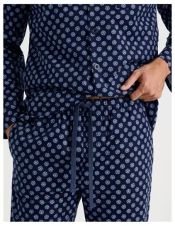 Soho Long Sleeve Flannelette Pyjama Set in Medallion