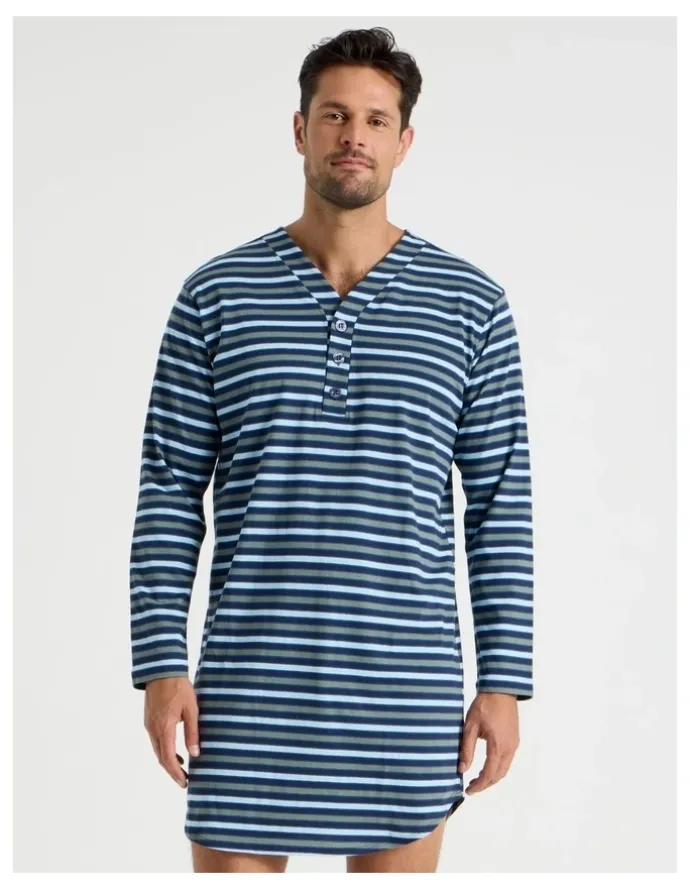 Soho Nightshirt in Blue Stripe
