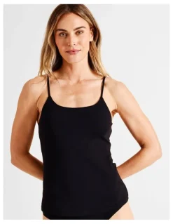 Soho Organic Cotton Camisole in Black