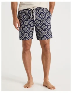 Soho 2 Pack Poplin Sleep Shorts in Abstract