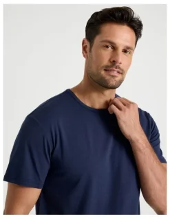 Soho 2 Pack Sleep Tees in Navy & Ecru