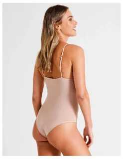 Soho Seamless Bodysuit in Beige