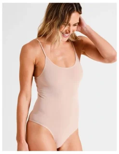 Soho Seamless Bodysuit in Beige
