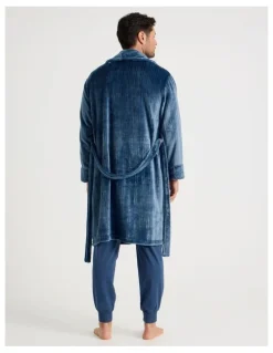 Soho Shawl Robe in Navy