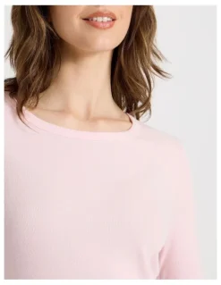 Soho Soho Flannel Long Sleeve Knit Top & Flannelette Pants Pyjama Set in Pink Argyle Print