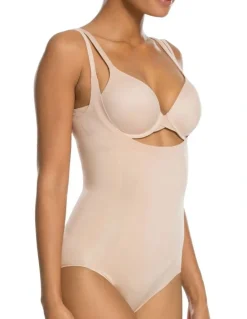 Spanx Oncore Open Bust Bodysuit in Beige