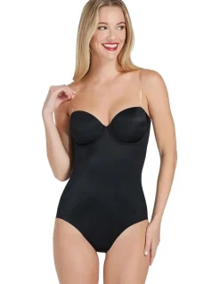 Spanx Shape Suit Your Fancy Strapless Cupped Brief Bodysuit in Black