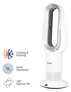 Spector Bladeless Fan Electric Cooler 2 in 1 Air Cool in White