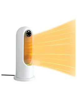 Spector Electric Ceramic Space Heater Mini Fan Room 1200W in White
