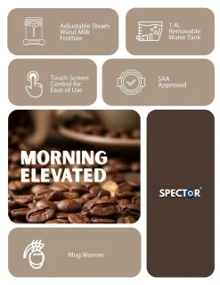 Spector Espresso Coffee Machine in Milk White