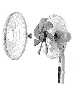 Spector Pedestal Fan Tilt & Oscillating 28 Speed Cooler Timer Adjustable Height in White