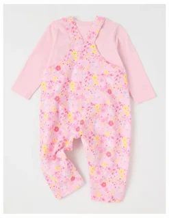 Sprout Babycord Overall Set in Blush
