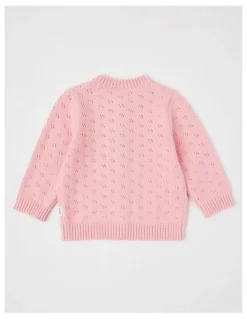 Sprout Chenille Pontelle Cardigan in Pale Pink