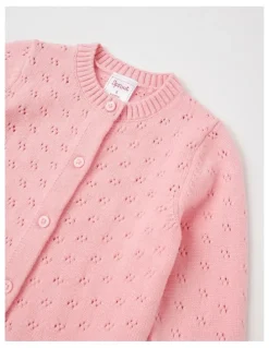 Sprout Chenille Pontelle Cardigan in Pale Pink