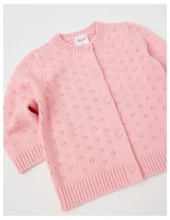 Sprout Chenille Pontelle Cardigan in Pale Pink