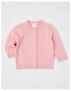 Sprout Chenille Pontelle Cardigan in Pale Pink