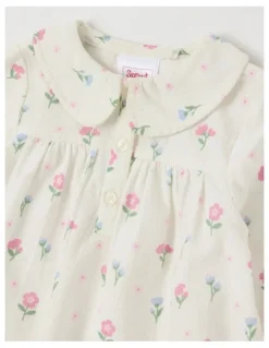 Sprout Cord Floral Top in Cream