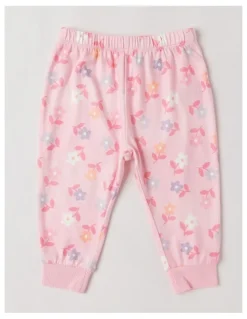 Sprout Cosy Knit Floral Pyjamas in Blush