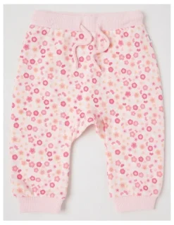 Sprout Crew Neck Frill Dino Tracksuit Set in Blush
