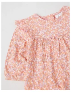 Sprout Crinkle Knit Ditsy Dress in Tulip