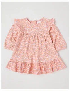 Sprout Crinkle Knit Ditsy Dress in Tulip
