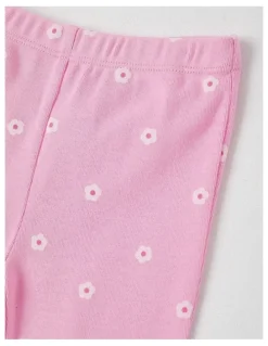 Sprout Daisy Flared Leggings in Hot Pink