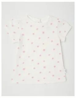 Sprout Daisy Rick Rack Pinafore Set in Bright Pink