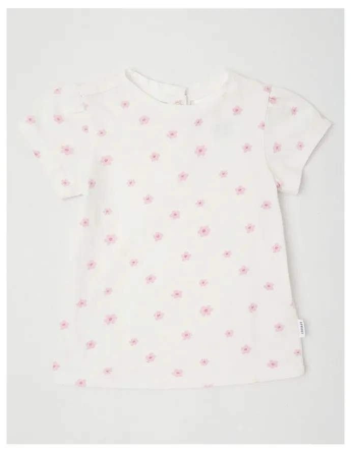 Sprout Daisy Rick Rack Pinafore Set in Bright Pink