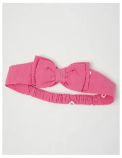 Sprout Daisy Rick Rack Pinafore Set in Bright Pink