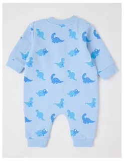 Sprout Dino Fleece Coverall in Navy