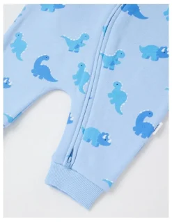 Sprout Dino Fleece Coverall in Navy