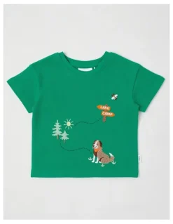 Sprout Dog Boxy T-Shirt in Teal