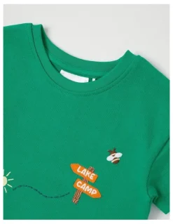 Sprout Dog Boxy T-Shirt in Teal