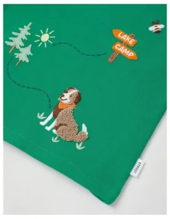 Sprout Dog Boxy T-Shirt in Teal