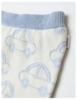Sprout Essential Cars Knit Shorts in Cream