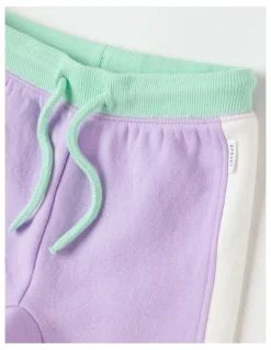 Sprout Essential Colour Block Trackpants in Lavendar Marle