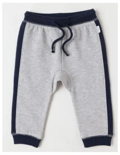 Sprout Essential Colour Block Trackpants in Grey Marle