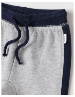 Sprout Essential Colour Block Trackpants in Grey Marle