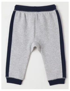 Sprout Essential Colour Block Trackpants in Grey Marle