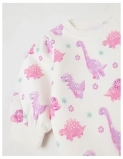 Sprout Essential Dino Sweat Top In Lavender