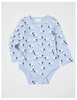 Sprout Essential Jersey Sheep Bodysuit in Windsurfer