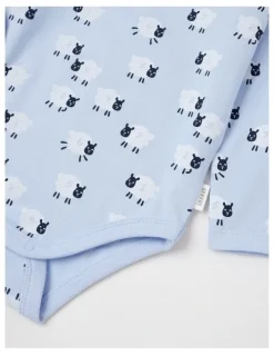 Sprout Essential Jersey Sheep Bodysuit in Windsurfer