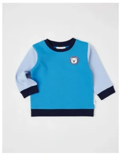 Sprout Essential Lion Colour Block Sweat Top In Blue