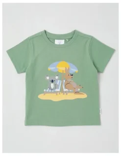 Sprout Essentials Australiana Beach T-Shirt in Green