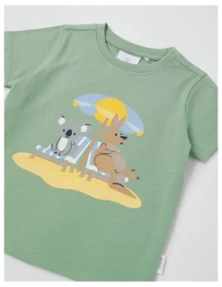 Sprout Essentials Australiana Beach T-Shirt in Green