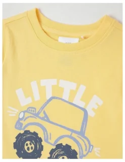 Sprout Essentials Monster Truck T-Shirt in Light Yellow