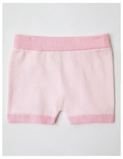Sprout Essential Solid Knit Shorts in Blush