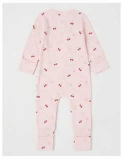 Sprout Essentials Rib Cherry Coverall in Blush